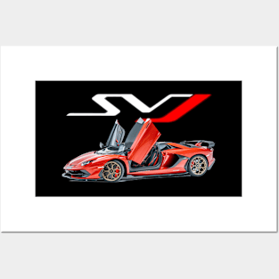 Lamborghini SVJ Supercar Products Posters and Art